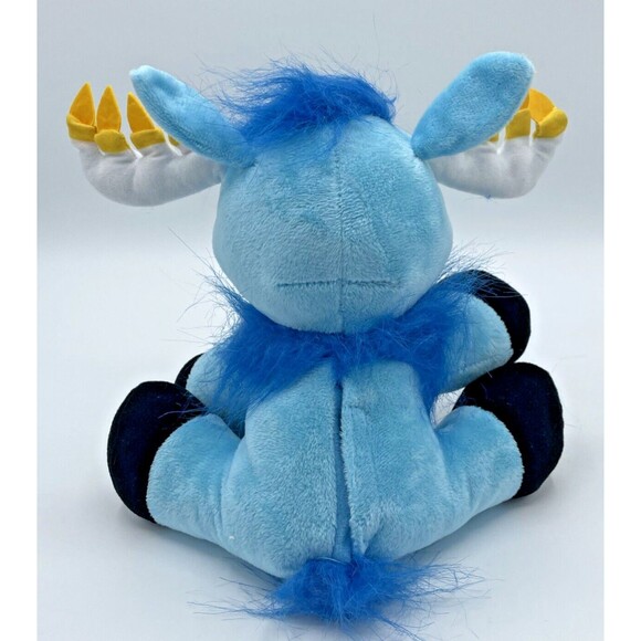 Mensch Pets Hanukkah Mitzvah Blue Moose Plush Light Up Antlers Toy Working - Picture 6 of 11